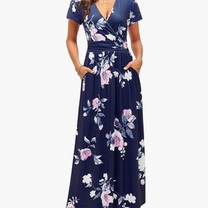 Floral Navy Maxi Dress